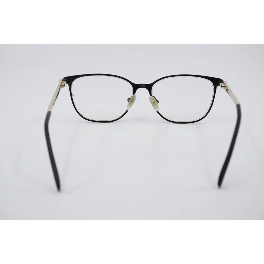 Vtg Oscar de la Renta OSL 969 Eyeglasses Frame Semi Matte Black Gold 53-15-135